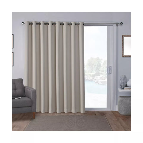 Sateen Blackout Solid Grommet Top Extra Wide Curtain Panel - Exclusive Home