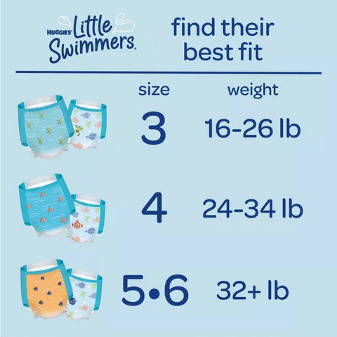 Huggies Little Swimmers Baby Swim Disposable Diapers - Medium