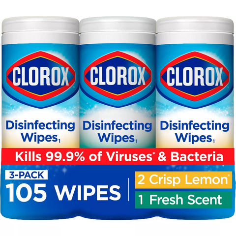 Clorox Bleach Free Disinfecting Wipes Value Pack - 105ct/3pk