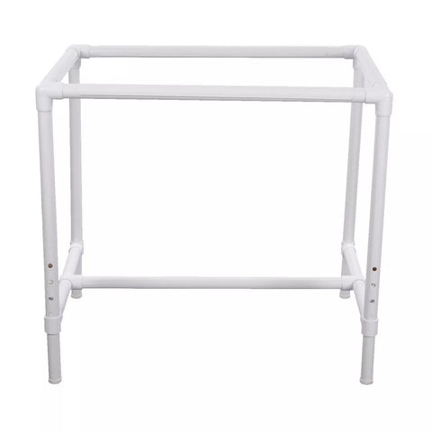 Dritz Quilter's Floor Frame Adjustable White: PVC Quilting Frame, Square Shape, 36.3" x 12.6" Embroidery Hoops & Frames