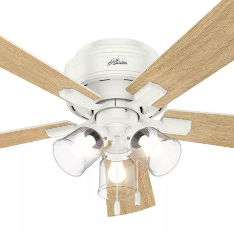 52" Crestfield Low Profile Ceiling Fan (Includes LED Light Bulb) - Hunter Fan