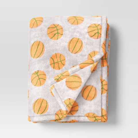 Basketball Plush Throw Blanket