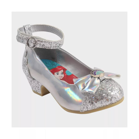 (Size 10T) Girls' Disney Princess Ballet Flats - Silver