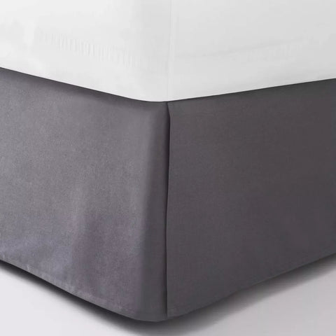 Grey Solid Bedskirt