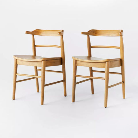 Kaysville Curved Back Wood Dining Chair - Threshold™ designed with Studio McGee - Natural Wood