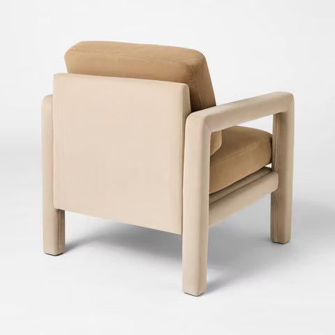 Upholstered Sculptural Accent Chair Brown - Threshold