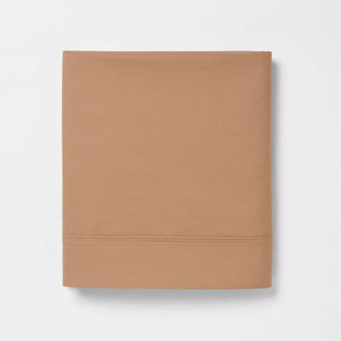 Full - 300 Thread Count Ultra Soft Flat Sheet Brown - Threshold™