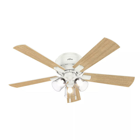 52" Crestfield Low Profile Ceiling Fan (Includes LED Light Bulb) - Hunter Fan