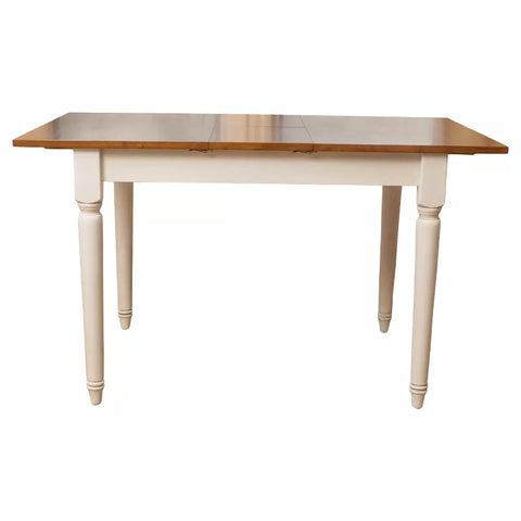 Clearwater Drop Leaf Dining Table Dark Oak/White - Christopher Knight Home: Rustic Butterfly Leaf, Seats 6