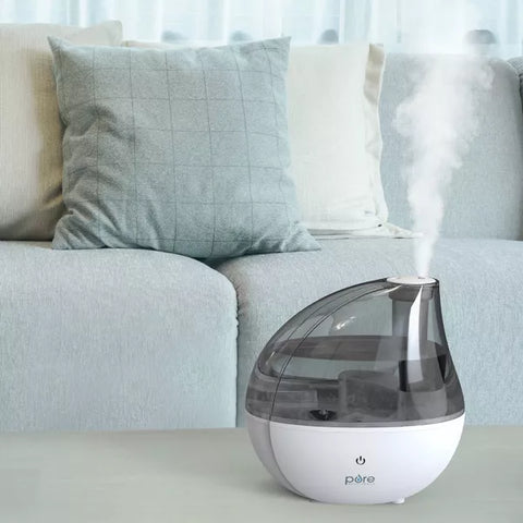 Ultrasonic Cool Mist Humidifier - Lasts up to 25 Hours Whisper-Quiet Overnight Operation 360° Mist Nozzle Eas