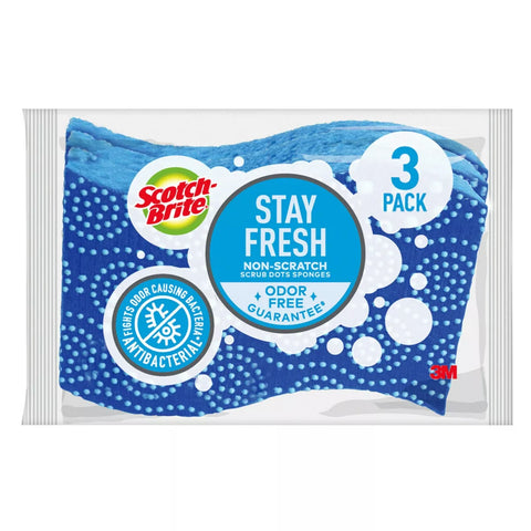 Scotch-Brite Non-Scratch Scrub Dots Sponges -3ct