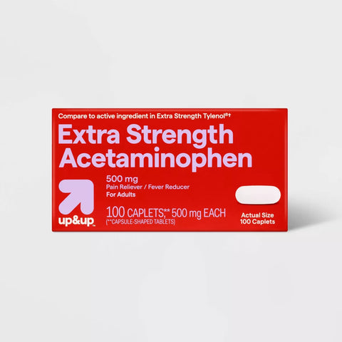 Acetaminophen Extra Strength Pain Reliever & Fever Reducer Caplets - up&up™