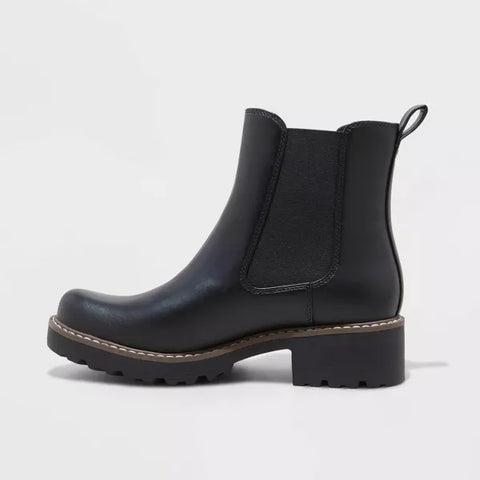 (Size 12) Women's Celina Chelsea Boots with Memory Foam Insole - Universal Thread™ Black