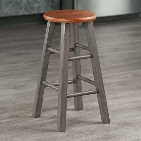 24" Ivy Counter Height Barstool - Rustic Teak Brown