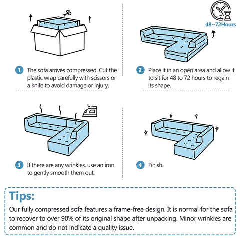 52" Modern Corduroy Chaise Lounge – Convertible Sofa Bed with Wood Legs & 2 Pillows
