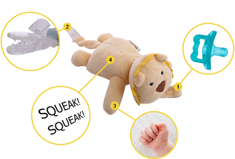 Leo the Lion Baby Pacifier Toy