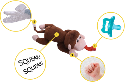 Maddie the Monkey Baby Pacifier Toy