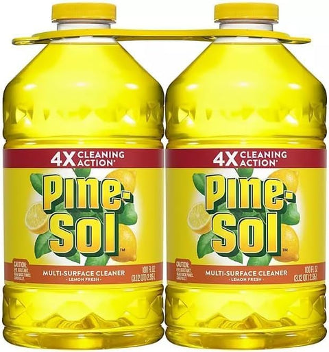 Pine-Sol Multi-Surface Cleaner, Lemon Fresh, 2 Pack, 100 Ounce. Bottles - All-Purpose Cleaners