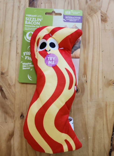 Vibrant Life Sizzlin Bacon Electronic Interactive Cat Toy