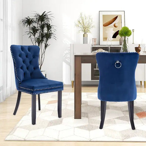 Set of 2 - Milano Velvet Dining Chairs