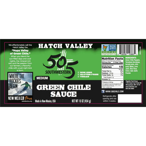 505 Southwestern Medium Green Chile Sauce - 16 oz