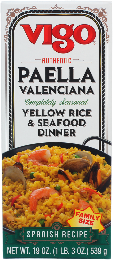 Vigo Paella Valenciana Yellow Rice & Seafood Dinner, 19 oz.