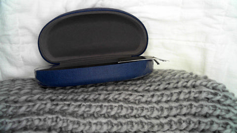 Cal Optix Hard Shell sunglass Case - Navy blue