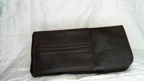 Soft Eyeglass Cases Glasses Pouch Travel Glasses Case - Dark Brown