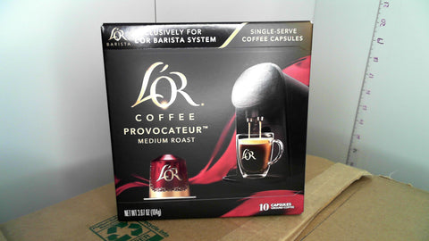 L'OR Espresso and Coffee Pods -Provocateur Med Roast- 10 Count  Single Cup Aluminum Coffee Capsules Compatible with the L'OR Barista Coffee and Espresso Machine