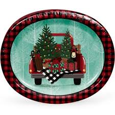 Member's Mark Holiday Oval Paper Plates, 10" x 12", 50 ct.