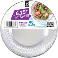 (Open package) Member's Mark Clear Plastic Plates, 6.25" 90 ct.