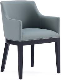 Gansevoort Pewter Faux Leather Dining Armchair