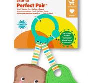 Avocado and Toast Bright Starts Perfect Pair 2-in-1 Teether Toy