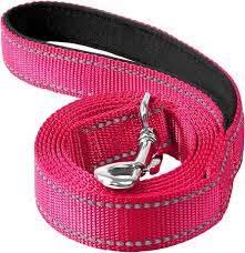 Large - Pink Pet Zone Reflective Dog Leash. Up to 90lbs.