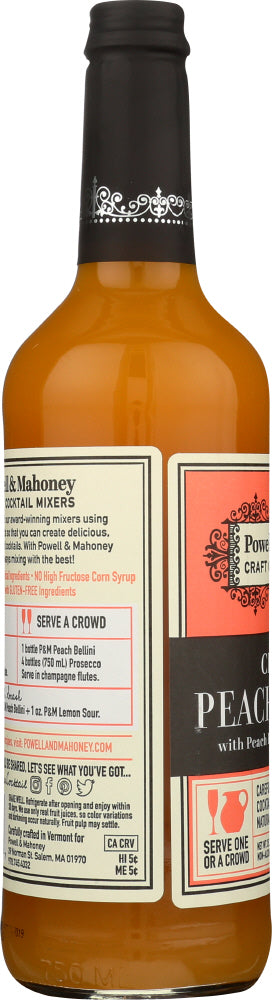 Powell & Mahoney Cocktail Mixer, Peach Bellini, 25.36 Fl Oz