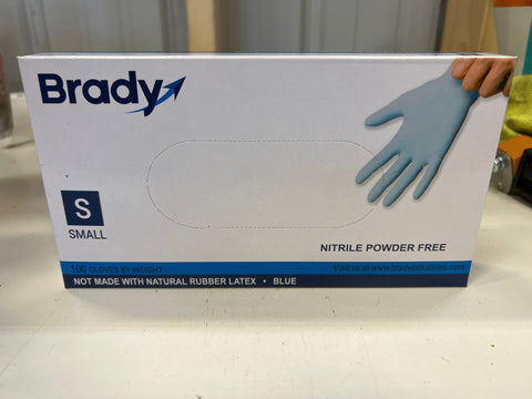 Medium - Bulk Brady Nitrile Powder free gloves 1000CT