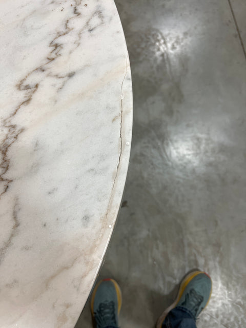 (Slightly Cracked) Marble Conner Counter Height Dining Table - Picket House Furnishings