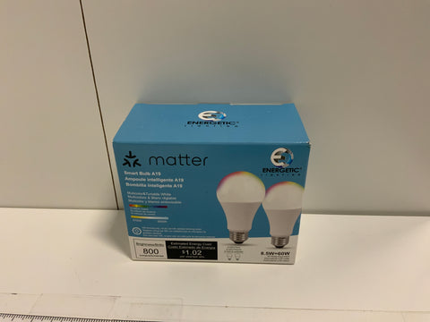2 pack- Energetic Lighting - Smart bulb A19