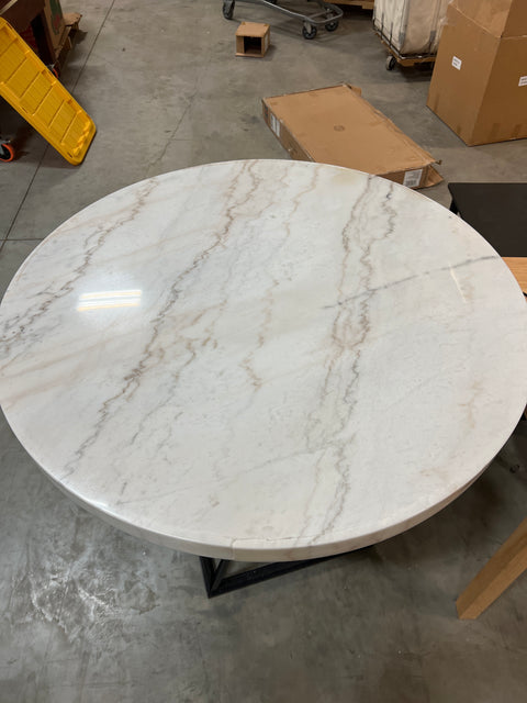 (Slightly Cracked) Marble Conner Counter Height Dining Table - Picket House Furnishings