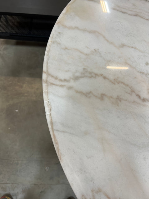 (Slightly Cracked) Marble Conner Counter Height Dining Table - Picket House Furnishings