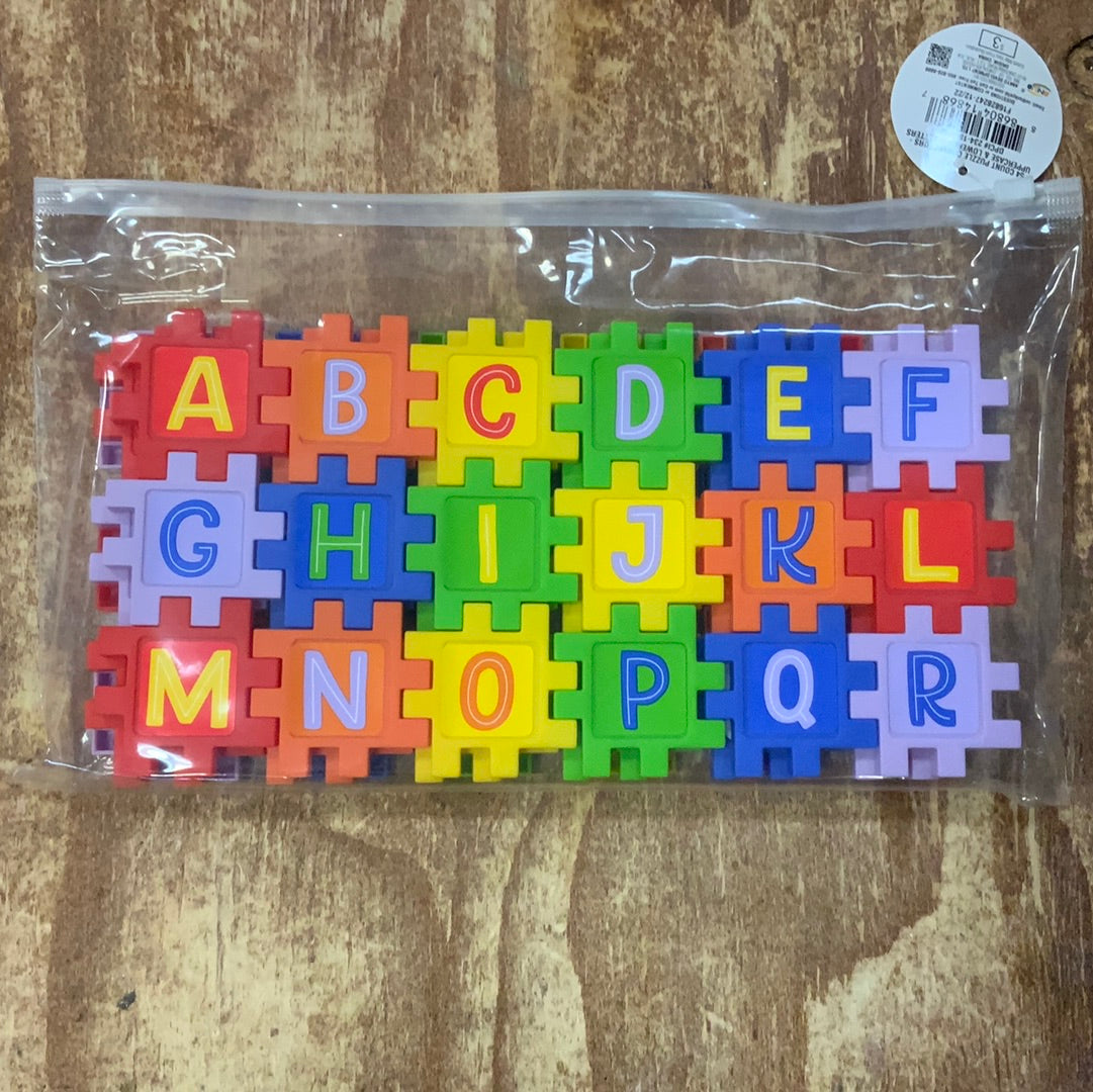 54 Count Puzzle Connectors Uppercase & Lowercase Letters HomeLife