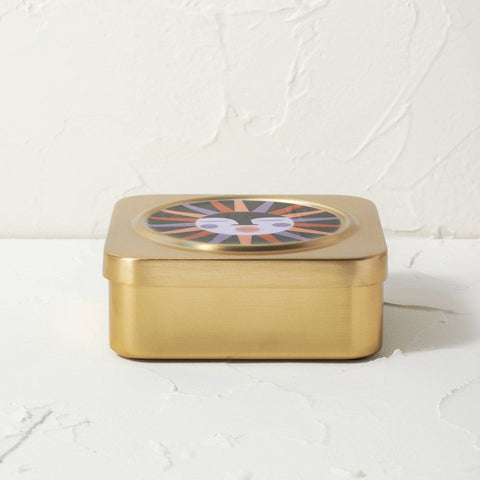 Opalhouse Jungalow Metal Sun Decorative Trinket Box in Gold - HomeLife