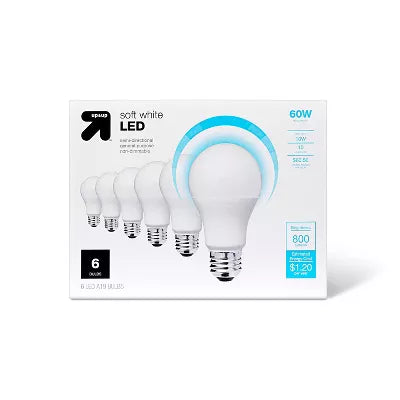 LED 60W 6pk Light Bulbs Soft White - up & up - HomeLife
