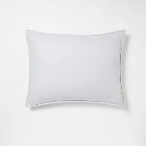 Standard Space Dyed Cotton Linen Sham Light Gray - Threshold™