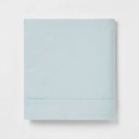 Twin 300 Thread Count Ultra Soft Flat Sheet Light Blue - Threshold™ - HomeLife