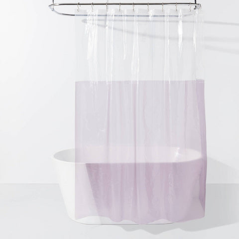 PEVA Colorblock Shower Curtain Clear - Room Essentials™ - HomeLife