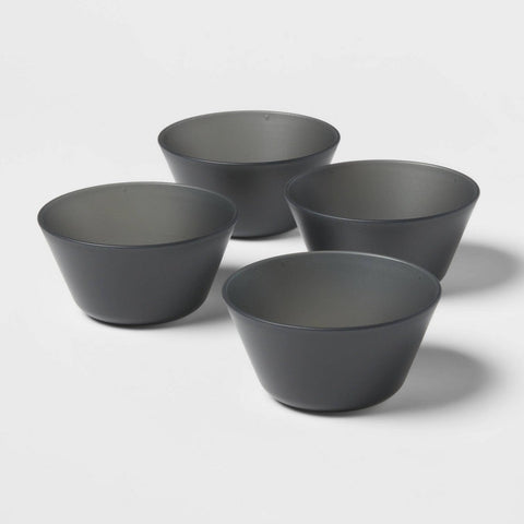 7oz 4pk Plastic Mini Bowls Black - Room Essentials™ - HomeLife