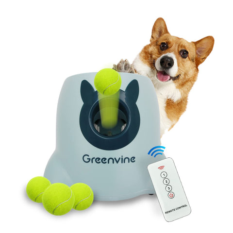 Greenvine Automatic Dog Ball Launcher Interactive Ball Thrower Fetch it Machine for Dogs - HomeLife