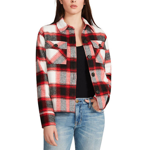 Medium - Steve Madden Women Button Down Boxy Shacket - HomeLife