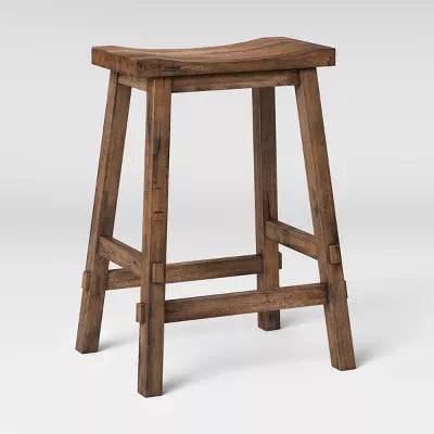 24" - Farmhouse Wood Counter Height Barstool - Threshold - Halifax - HomeLife